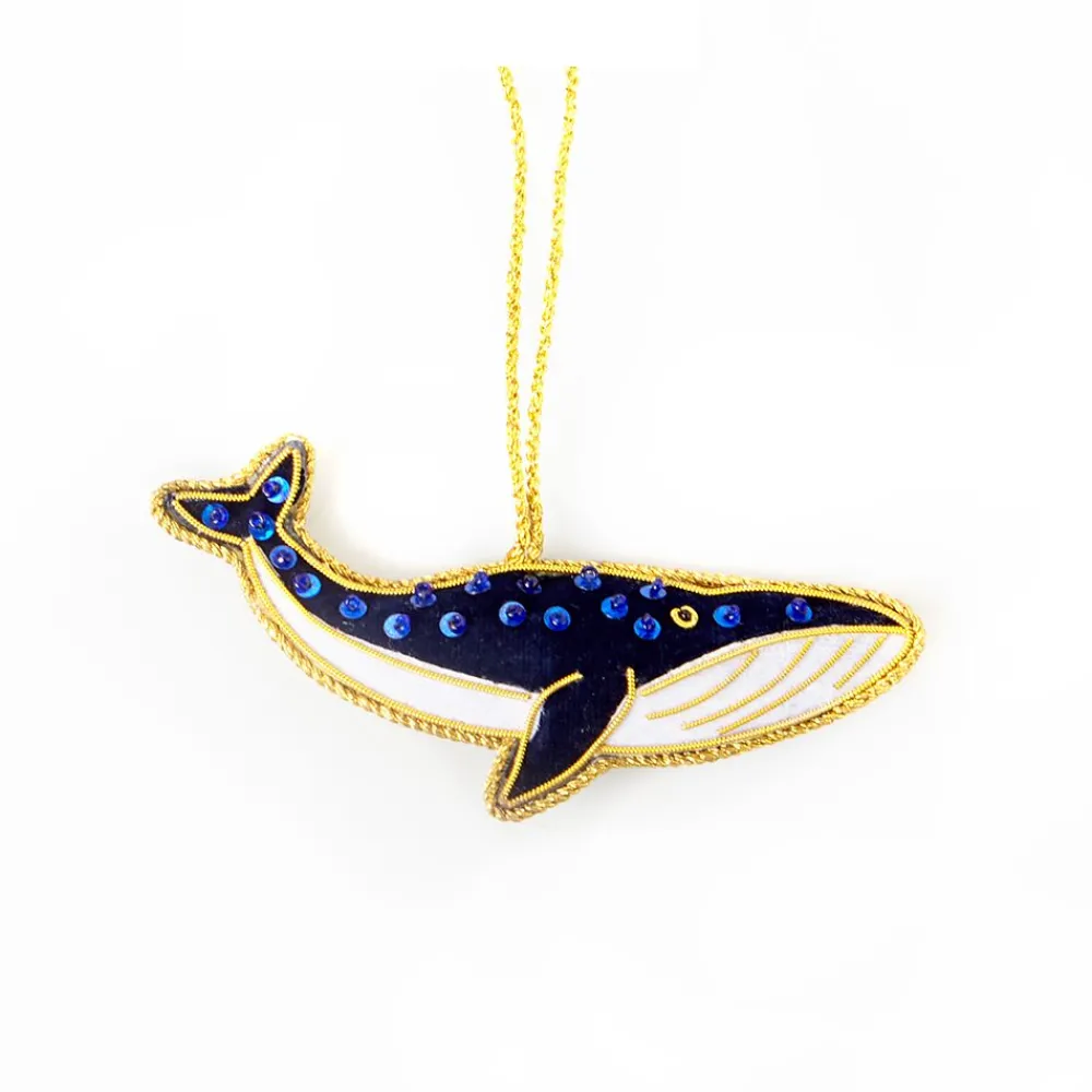 NHM Shop Blue Whale Embroidered Decoration* Homeware & Decor