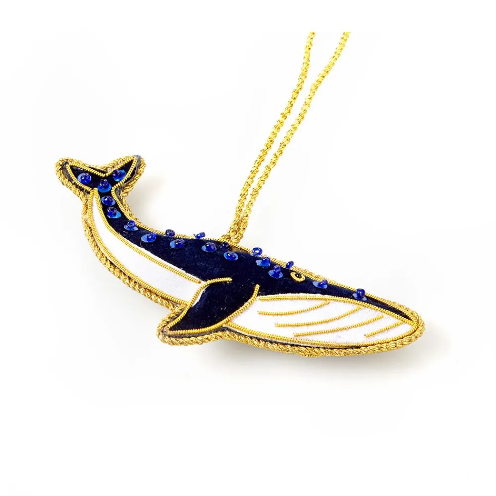 NHM Shop Blue Whale Embroidered Decoration* Homeware & Decor