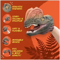 NHM Shop Dilophosaurus Hand Puppet*Kids Costumes For Kids | Dinosaur Toys