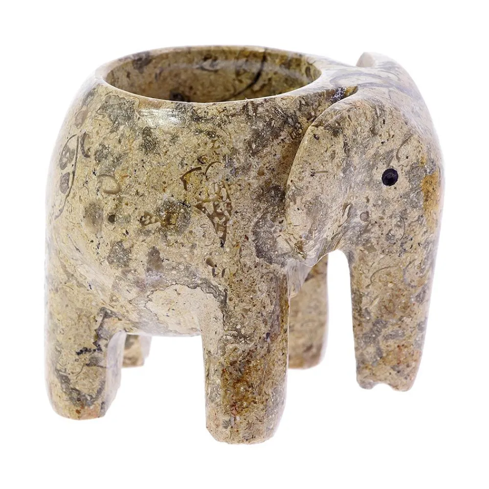 NHM Shop Elephant Stone Tea Light Holder* Homeware & Decor