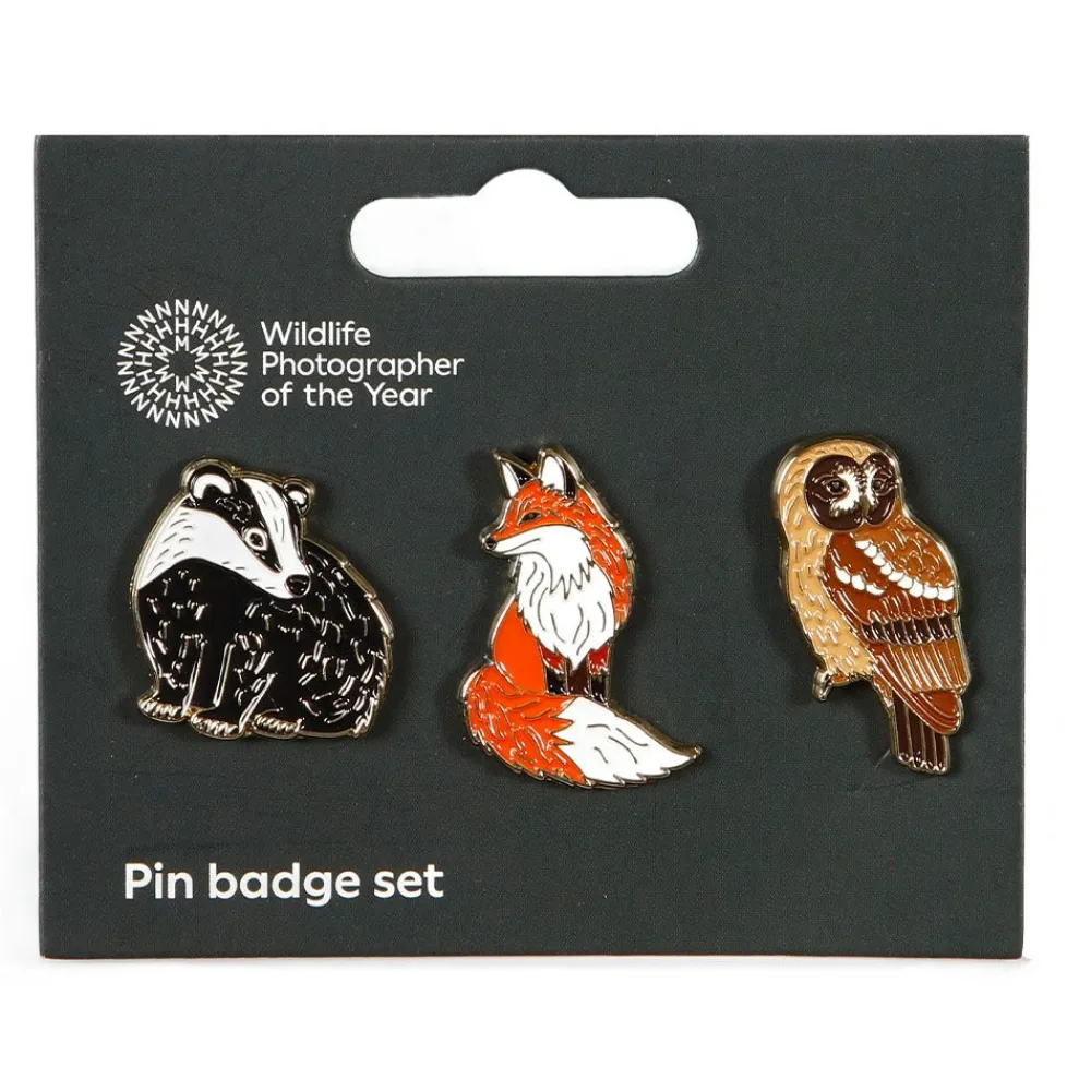 NHM Shop Pin Badge Set: Wildlife Photographer of the Year 60* Accessories For Adults | Wildlife Photographer Of The Year