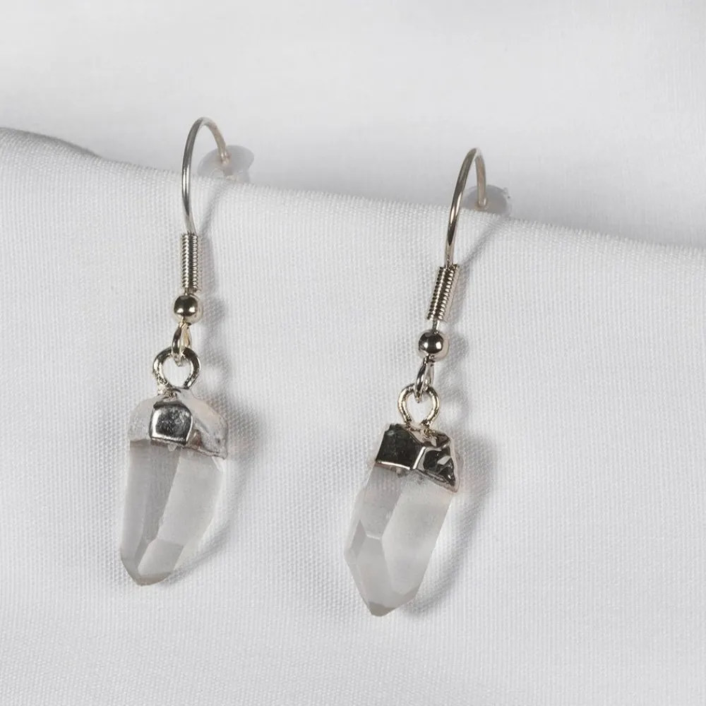 NHM Shop Quartz Smooth Point Silver Plated Earrings* Jewellery | Accessories For Adults