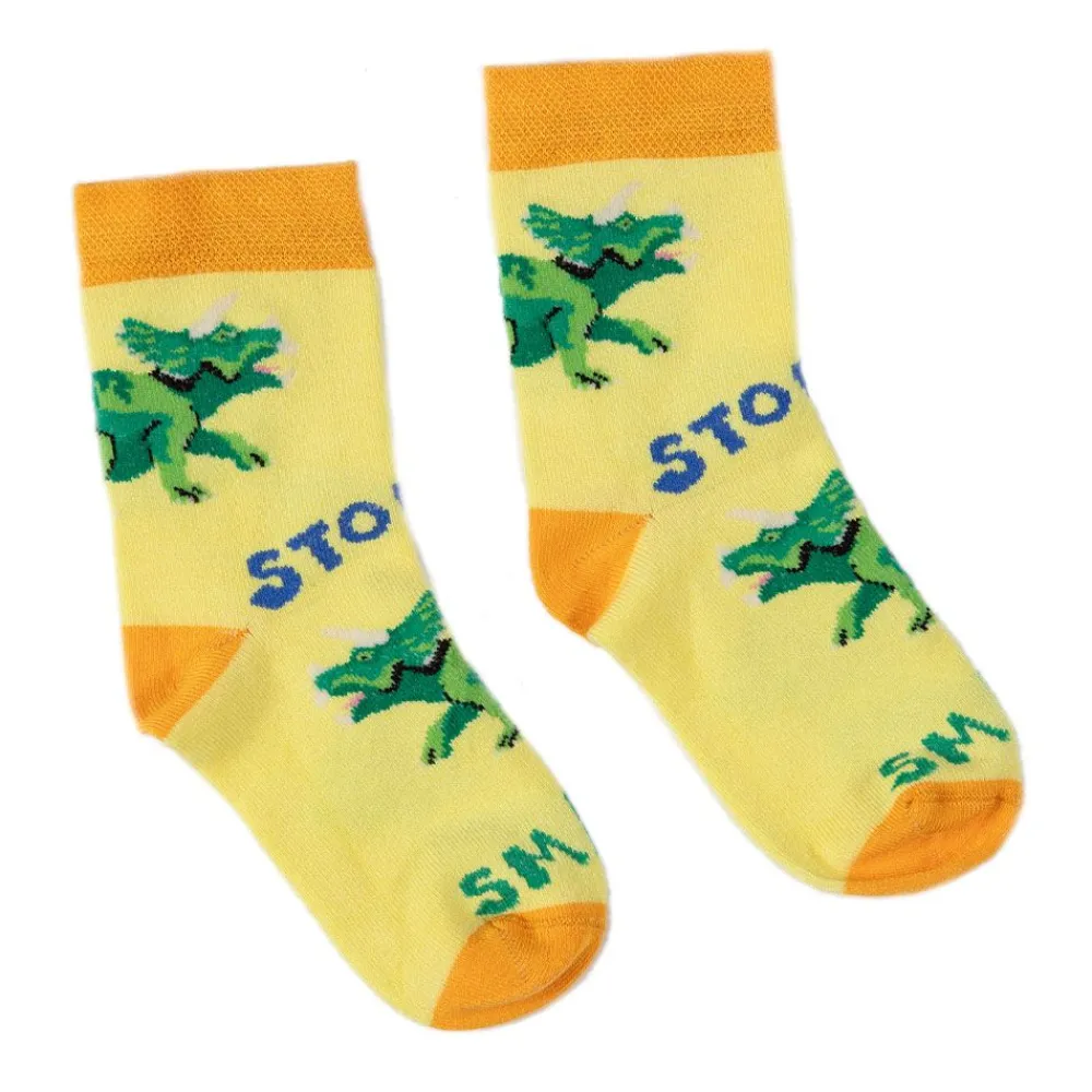 NHM Shop Triceratops Stomp Socks for Kids Size 9–12*Kids Clothing For Kids